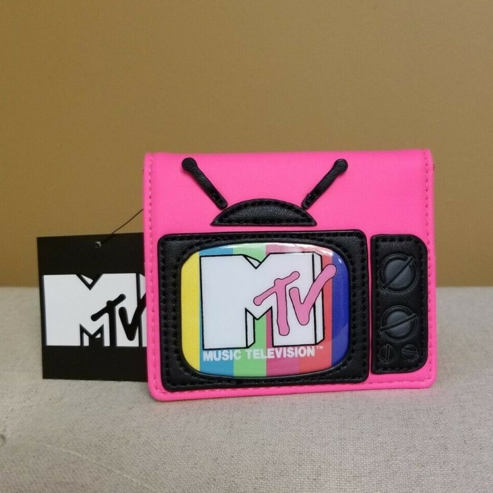 Loungefly MTV Bi Fold Flap Wallet NEW